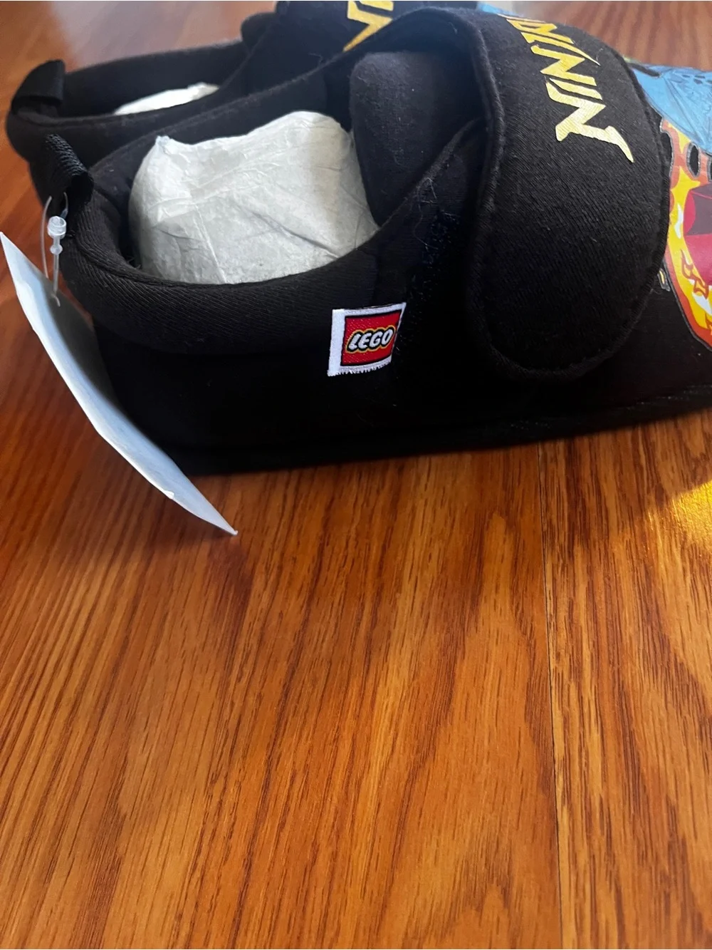 H&M Black Kids' Ninjago Slip-On Slippers with Colorful Character Print
